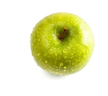 Wet green apple clipart