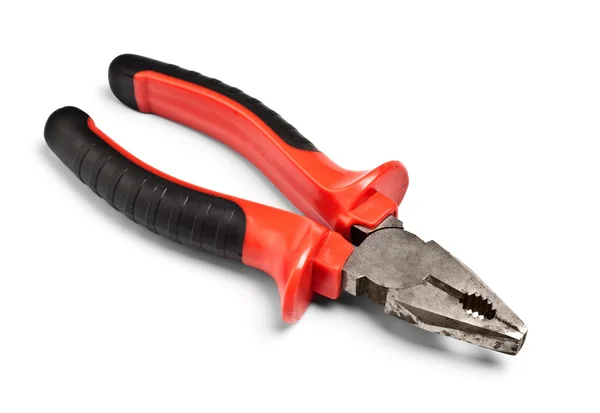 Combination pliers with red handle — Stock Photo, Image