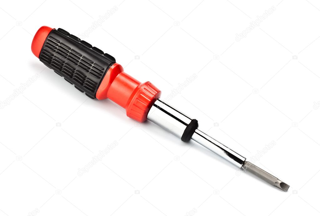 Screwdriver with straight slot