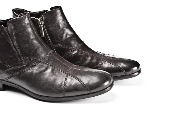 Svarta manliga skor — Stockfoto