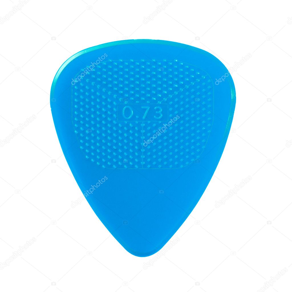 Blue guitar plectrum