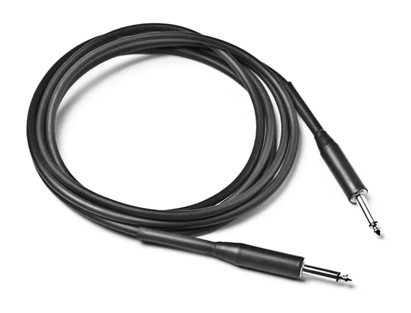 Zwarte audio kabel — Stockfoto