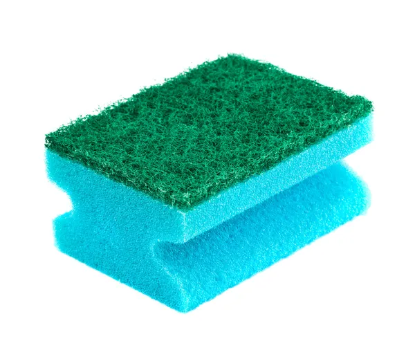 Blauwe en groene spons — Stockfoto
