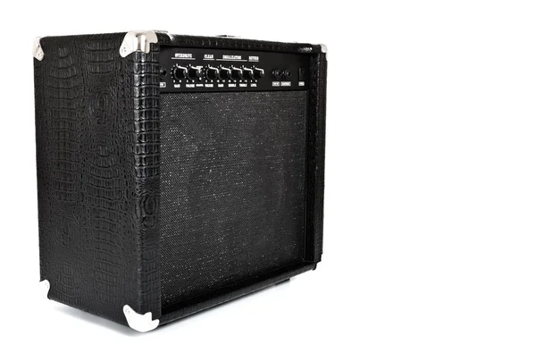 Black guitar amplifier — Stock Photo, Image
