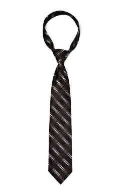 Black striped necktie clipart