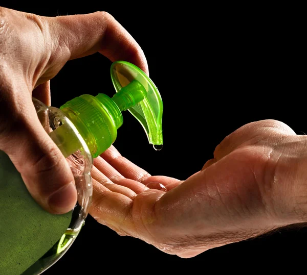 Kézmosás, folyékony szappan — Stock Fotó