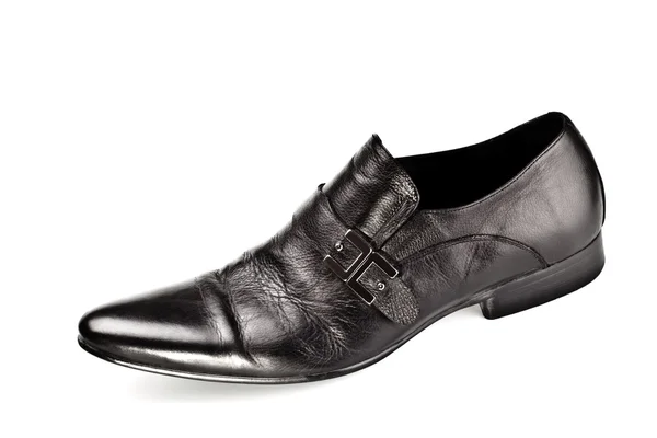 Chaussure mâle noire avec boucle — Photo