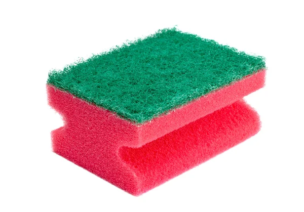 Esponja vermelha e verde — Fotografia de Stock