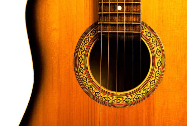 Akoestische gitaar centrale deel — Stockfoto