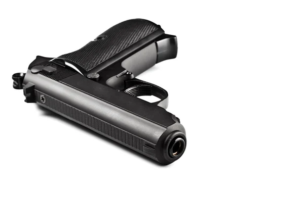 Black laying police pistol — Stock Photo, Image