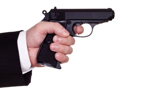Pistola en la mano — Foto de Stock