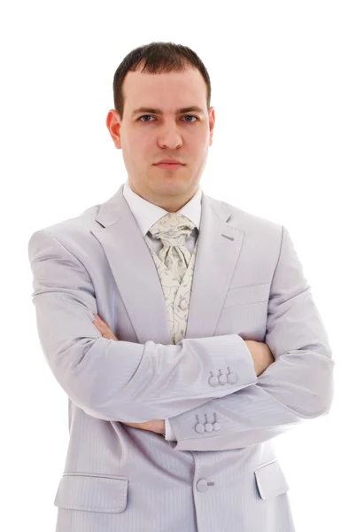 Attractive young man in wedding suit — Stock Photo, Image