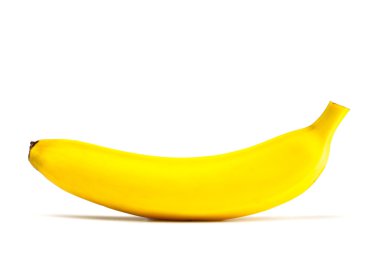 Single yellow laying banana clipart