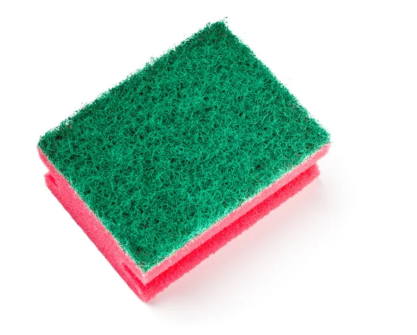 Esponja verde e vermelha — Fotografia de Stock
