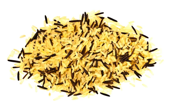 Mistura de arroz amarelo e preto — Fotografia de Stock