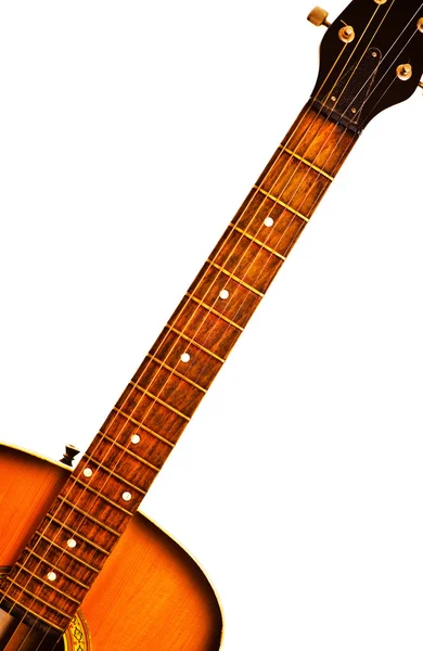 Acoustic guitar fretboard — Stock Photo, Image