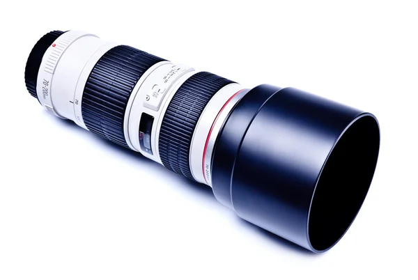 Long lens with hood — Stock Photo, Image