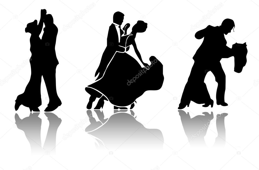 Siluetas parejas bailando fotos de stock, imágenes de Siluetas parejas  bailando sin royalties | Depositphotos
