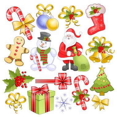 Big christmas set clipart