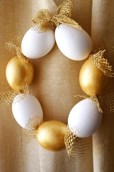 stock image Easter eggs wreath