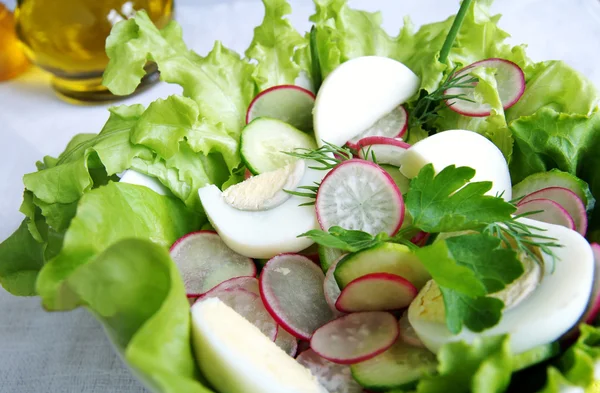 Здоровый летний овощной салат — стоковое фото
