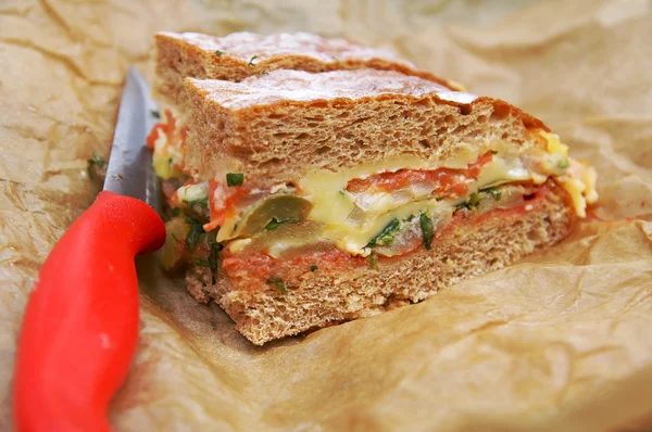 Slices of vegetable bread — Stock Photo, Image