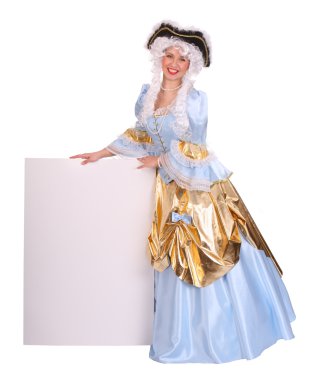 Woman in costume marquise. clipart