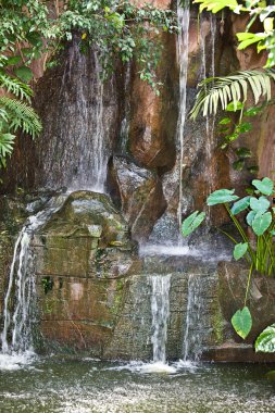 Mountain waterfall in malaysia. Langkawi clipart