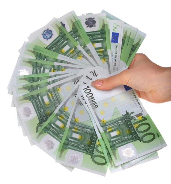 Money in female hands. — Stock Photo, Image