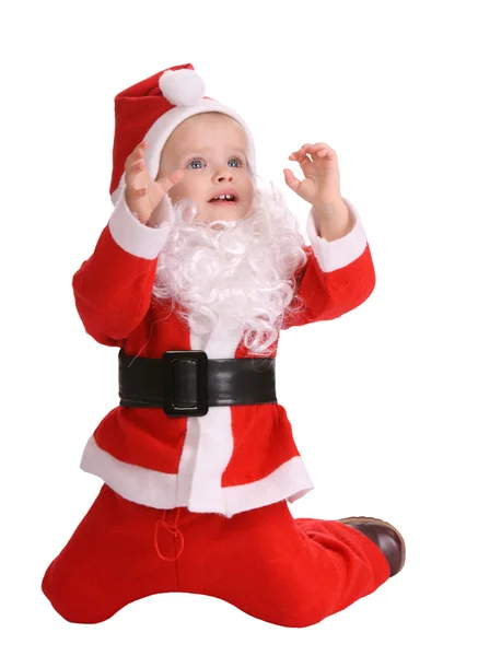 Девушка в костюме Санта-Клауса . — стоковое фото