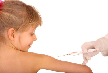 Doctor inoculate child vaccination of s clipart