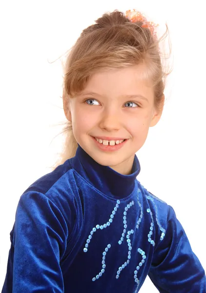 Retrato de menina em vestido de esporte . — Fotografia de Stock