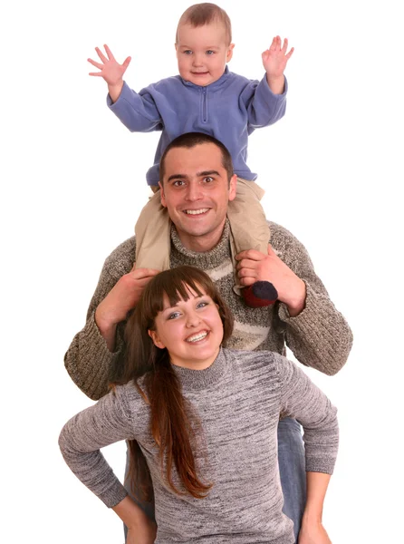 Matka, otec a malý syn. — Stock fotografie