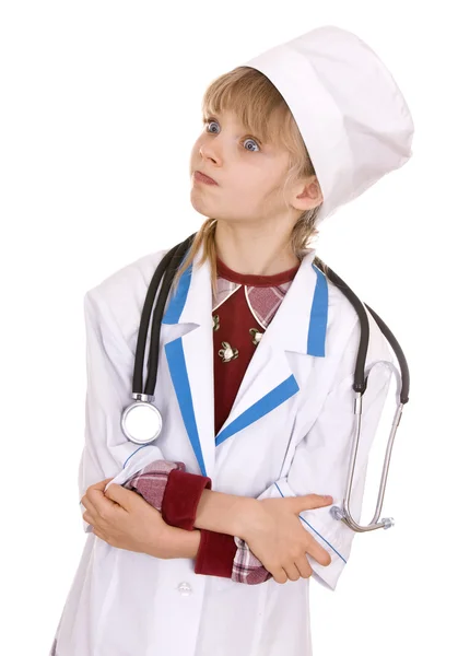 Дитина в костюмі лікаря . — стокове фото