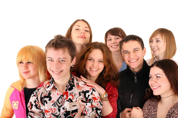 Glada grupp unga — Stockfoto