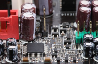 Close-up mother board. clipart