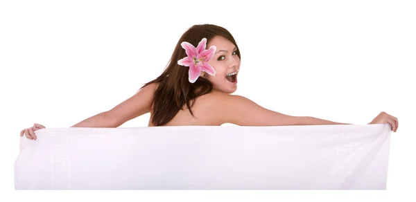 Chica con toalla en el spa . —  Fotos de Stock