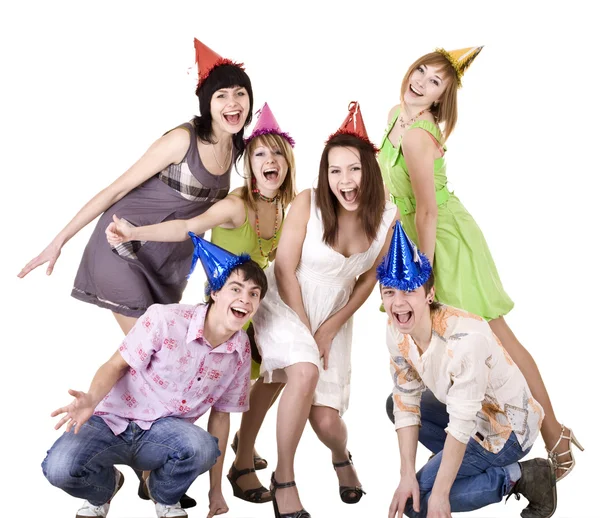 Gruppo di adolescenti festeggiano il compleanno . — Foto Stock