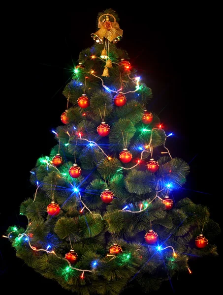 Boże Narodzenie drzewo światłem led. — Zdjęcie stockowe