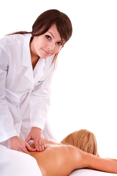 Professional masseur in spa salon. — Stock Photo, Image