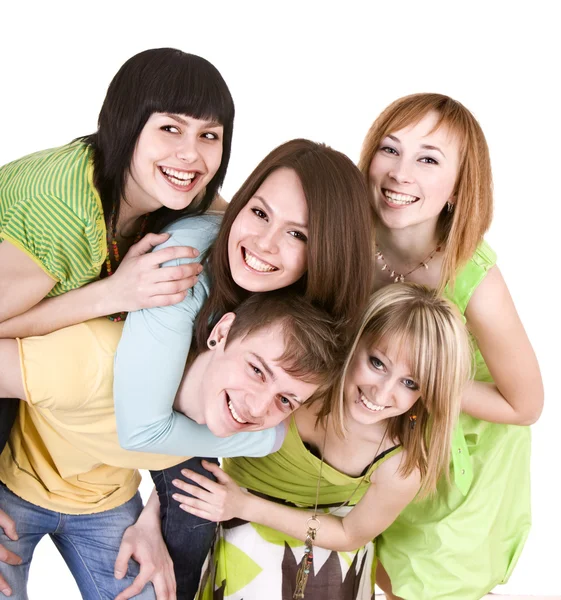 Grupa młodych szczęśliwych — Zdjęcie stockowe