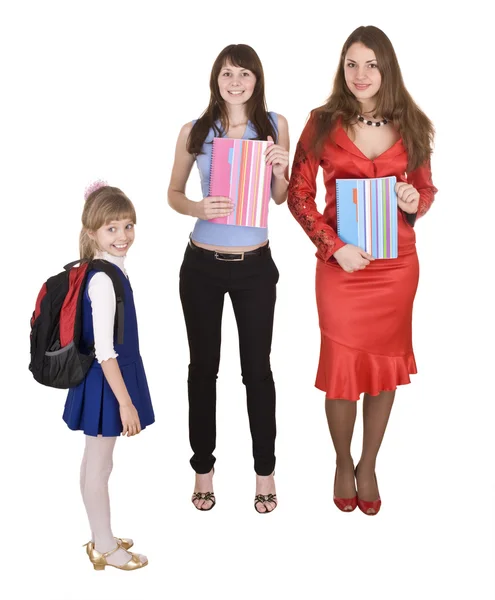 Two generation student and schoolchild — Stock Photo, Image