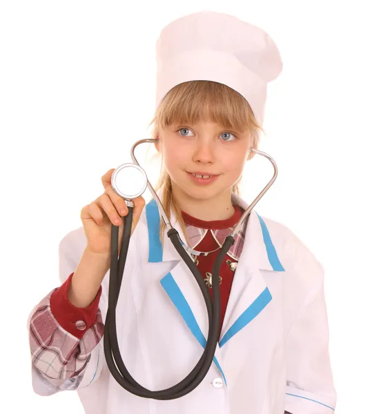 Dítě v kostýmu lékaře. — Stock fotografie