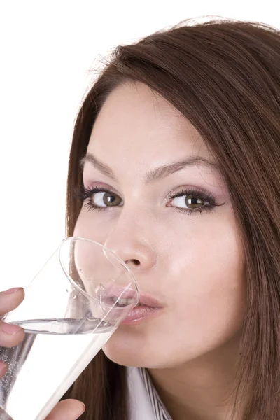 Жінка зі склянкою води . — стокове фото