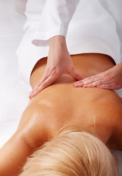Massage of back. Spa beauty. — Stock Photo, Image