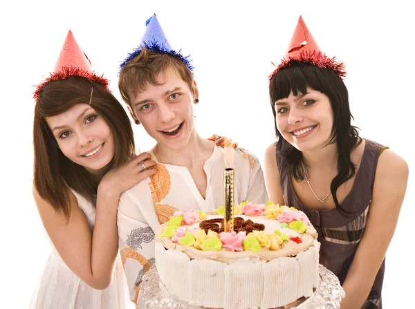 Група в капелюсі вечірки — стокове фото