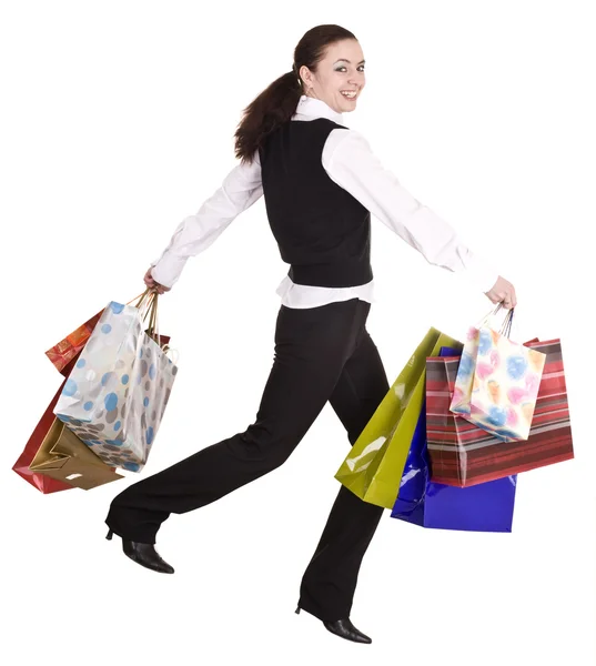 Affärskvinnor med påse shopping — Stockfoto