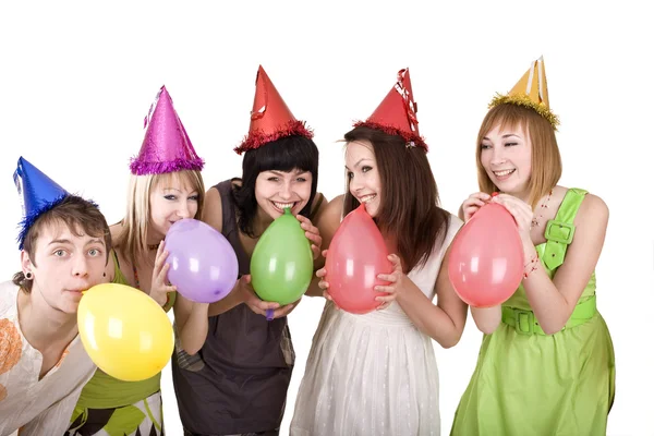 Teenagers celebrate birthday Stock Photo