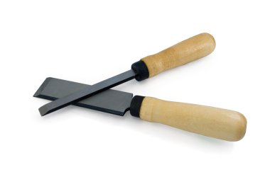 Chisels with wooden handles clipart