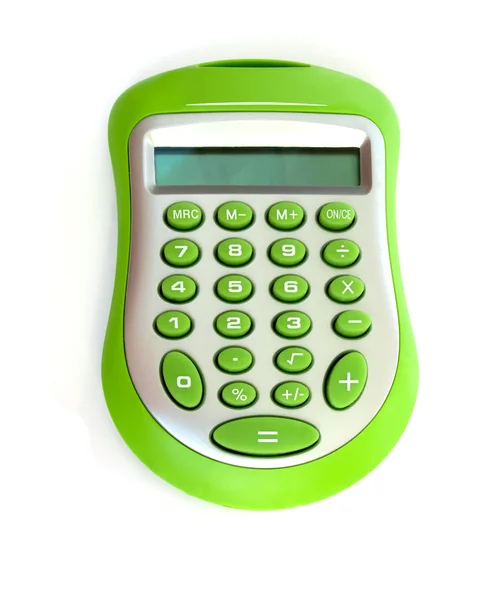 Zöld számológép — Stock Fotó